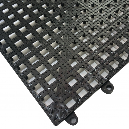RAKI Bar mat/covor bar antiderapant pentru pahare, 32x32xh1,5cm, sistem click, plastic, negru [2]