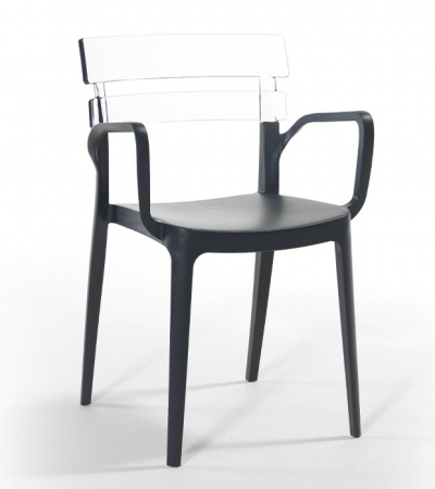 Scaune si fotolii - RAKI BERMUDA BISTRO Scaun terasa cu brate, 54,5x51xh81,6cm din polipropilena cu fibra de sticla