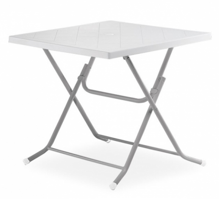 Mese - RAKI BILBO Masa gradina, terasa 80x80xh75cm culoare alba