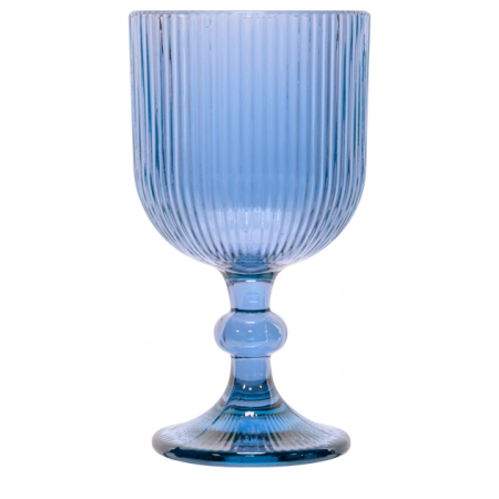 RAKI BLOOM BLUE Set 6 pahare vin rosu, 350ml, D9xh16,5cm, sticla, albastru/transparent [1]