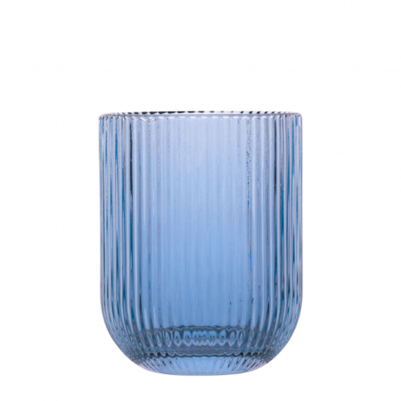 RAKI BLOOM BLUE Set 6 pahare whisky, 260ml, D7,5xh9,5cm, sticla, albastru/transparent [1]