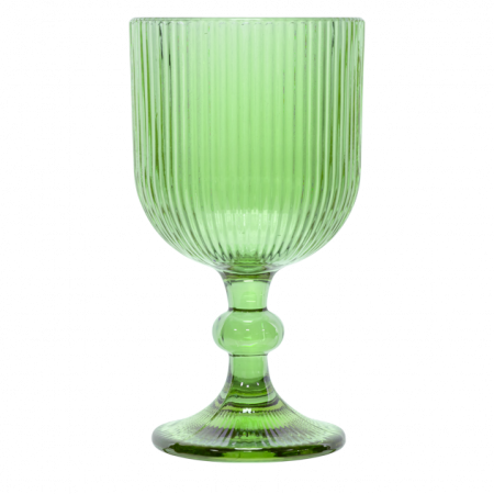 RAKI BLOOM GREEN Set 6 pahare vin rosu, 350ml, D9xh16,5cm, sticla, verde/transparent [1]