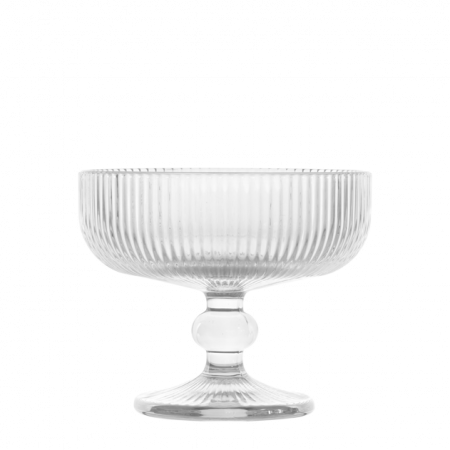 RAKI BLOOM Set 6 cupe/pahare cu picior pentru desert, 280ml, D12xh10cm, sticla, transparente [1]