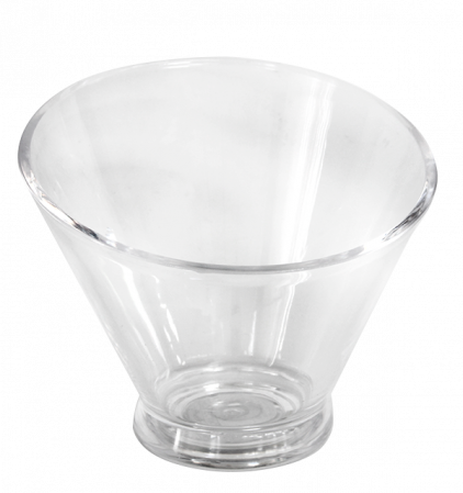 Platouri si boluri acril - RAKI Bol acrilic conus salata 20x18cm transparent
