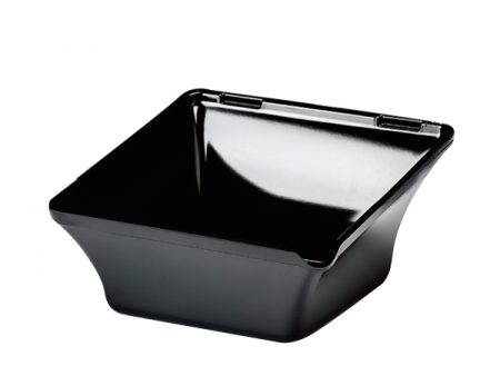 Platouri si boluri melamina - RAKI Bol oblic patrat melamina, 22x22xh8-11cm, negru