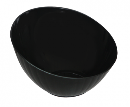 Platouri si boluri policarbonat - RAKI Bol oblic policarbonat, D31,5xh19-h10cm, culoare neagra