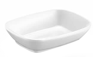 Produse - RAKI Bol oval melamina, 12x9xh3cm, alb