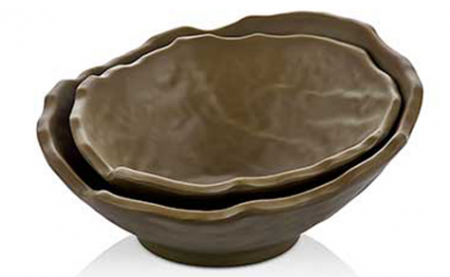 Platouri si boluri melamina - RAKI Bol prezentare servire melamina, 23,2x22,5xh9,5cm, 720ml, verde