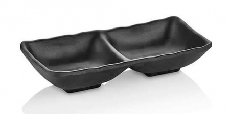Produse - RAKI Bol ramekin dublu melamina, 17,5x8,7xh3,4cm, negru