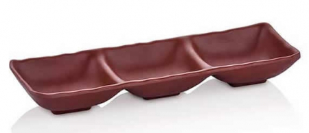 Produse - RAKI Bol ramekin triplu melamina, 26,5x8,8xh3,7cm, maro