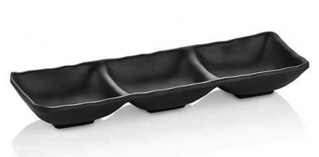 Produse - RAKI Bol ramekin triplu melamina, 26,5x8,8xh3,7cm, negru