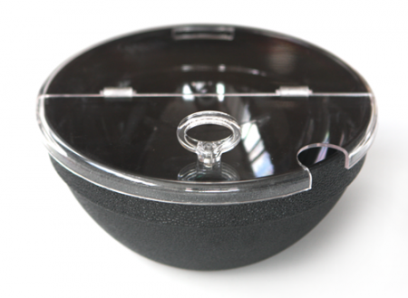 Platouri si boluri policarbonat - RAKI Bol rotund cu capac, D23cm, policarbonat negru