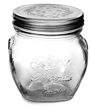 Depozitare, suporturi si accesorii - RAKI Borcan din sticla cu capac filetat, 520ml