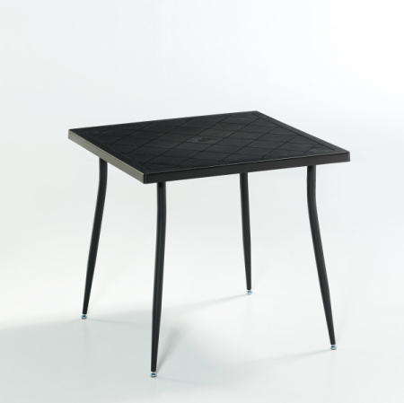 Produse - RAKI CARMEN Masa patrata 80x80xh75,5cm din polipropilena cu fibra de sticla culoare neagra