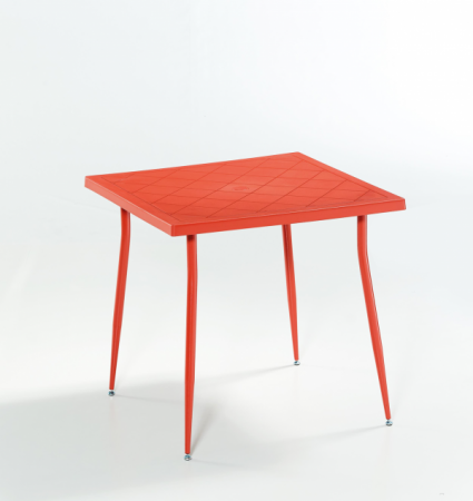 Produse - RAKI CARMEN Masa patrata 80x80xh75,5cm din polipropilena cu fibra de sticla culoare orange