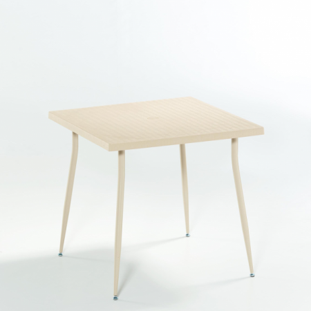 Produse - RAKI CARMEN Masa patrata Ratan 80x80xh75,5cm din polipropilena cu fibra de sticla culoare cappuccino imitatie ratan