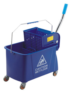 Carucioare curatenie - RAKI Carucior curatenie profesional cu presa, storcator 20l albastru, 28x49x69cm