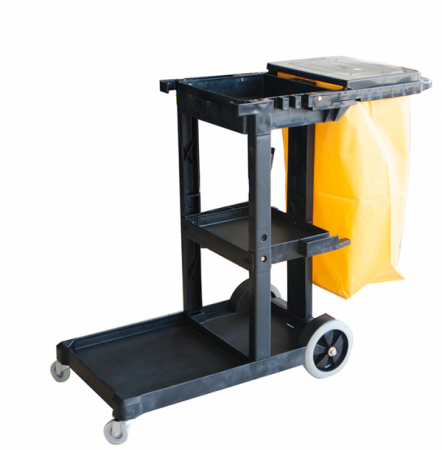 Carucioare curatenie - RAKI Carucior curatenie profesional multifunctional 121x49x99cm negru