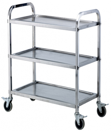 Carucioare catering - RAKI Carucior servire inox 3 polite 75x40x82,5cm debarasare multifunctional