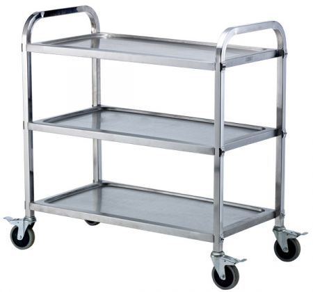 Carucioare catering - RAKI Carucior inox servire restaurant 3 polite 85x45x89cm multifunctional