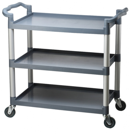 Carucioare catering - RAKI Carucior servire 3 polite 102x50x96cm multifunctional, rafturi plastic si stalpi aluminiu
