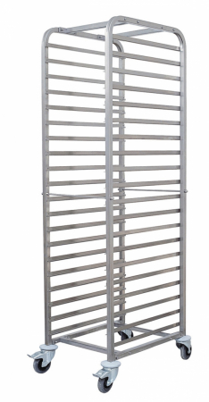 Carucioare catering - OZTI Carucior transport tavi gastronorm GN 1/1 cu 17 niveluri demontabil, din inox, 38,2x55xh166cm