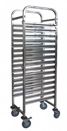 Carucioare catering - RAKI Carucior transport tavi gastronorm GN cu 15 niveluri, din inox