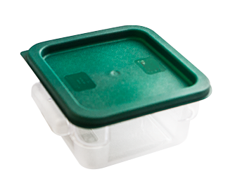 Depozitare, suporturi si accesorii - RAKI Caserola depozitare alimente, cu capac, din policarbonat 2lt, 18x18xh10cm