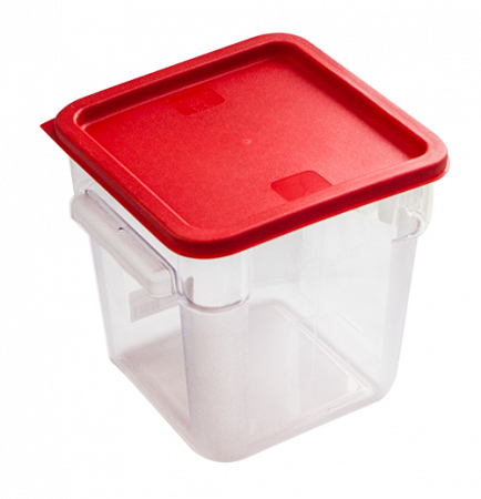 Organizare - RAKI Caserola depozitare alimente, cu capac, din policarbonat 8lt, 22,5x22,5xh23cm