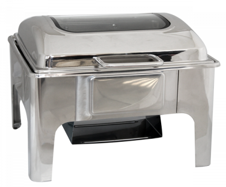 Chafing dish - RAKI Chafing dish inox 43,5x39x29cm cu capac transparent (0193553-1)