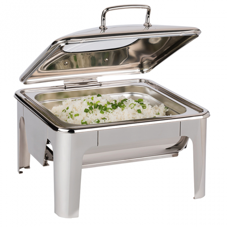 Chafing dish - RAKI Chafing dish inox 56,5x43x29cm cu capac transparent (0193553-2)
