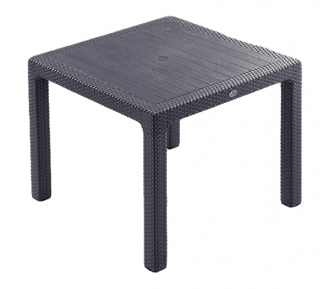 Produse - RAKI CLASSI RATAN Masa gradina, terasa 90x90xh75cm, polipropilena/fibra sticla culoare antracit