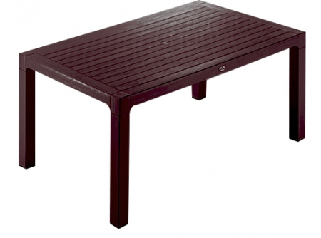 Mese - RAKI CLASSI WOOD Masa 90x150xh75cm polipropilena/fibra sticla culoare cafea