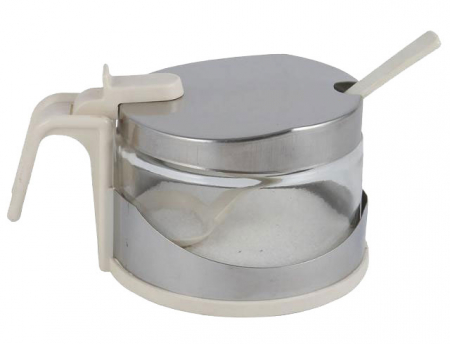 Servirea mesei - RAKI CLASSIK LINE Zaharnita 200ml capac inox si maner alb