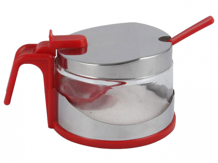 Servirea mesei - RAKI CLASSIK LINE Zaharnita 200ml capac inox si maner rosu