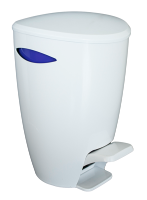 Cosuri de gunoi - RAKI Cos baie cu pedala 5l alb-mov 20x23xh30cm