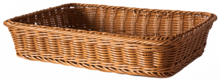 Produse - RAKI Cos dreptunghiular patiserie, brutarie 37x27x7cm, maro