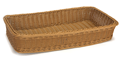 Produse - RAKI Cos dreptunghiular patiserie, brutarie 53x31,5x9cm, maro