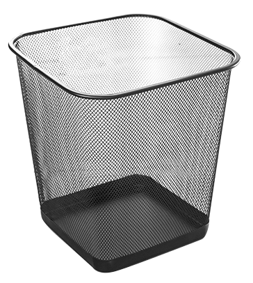 Cosuri de gunoi - RAKI Cos gunoi birou patrat 13l 22x22x28cm negru