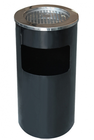 Produse - RAKI Cos gunoi exterior cu scrumiera 30xh65cm 45l negru