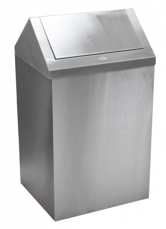 Cosuri de gunoi - RAKI Cos gunoi patrat cu capac batant 80lt, 30x35xh90cm, inox