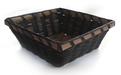 Servirea mesei - RAKI Cos paine patrat din bambus/hartie, maro 19x19xh7,5cm