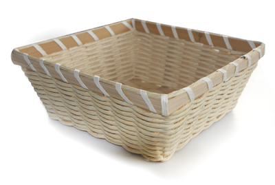 Servirea mesei - RAKI Cos paine patrat din bambus/hartie, natural 19x19xh7,5cm
