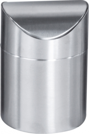 Cosuri de gunoi - RAKI Cos pentru birou inox cu capac batant 1,25l