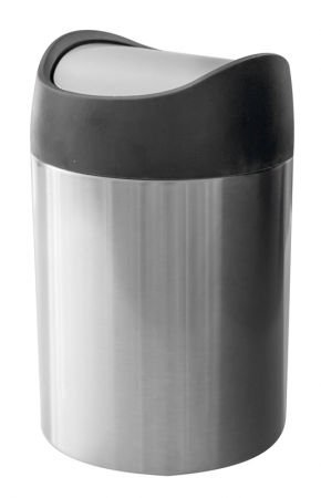 Cosuri de gunoi - RAKI Cos pentru birou inox cu capac batant 1,5l