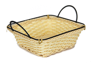 Servirea mesei - RAKI Cos servire paine patrat 18x18cm cu manere, crem