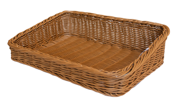 Cosuri paine bufet - RAKI Cos servire paine poliratan 40x28xh6xH10cm, maro