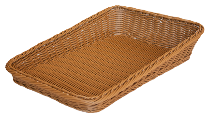 Cosuri paine bufet - RAKI Cos servire paine poliratan 40x35xh4xH10cm, maro