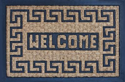 Covorase intrare - RAKI Covor intrare WELCOME din cauciuc si fibra de nuca de cocos 60x40cm