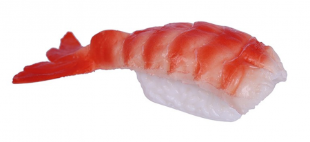 Produse - RAKI Crevete Nigiri sushi decorativ, figurina 11,5x4,3xh3,5cm